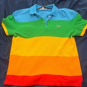 Lacoste Kids Colorful Striped Polo